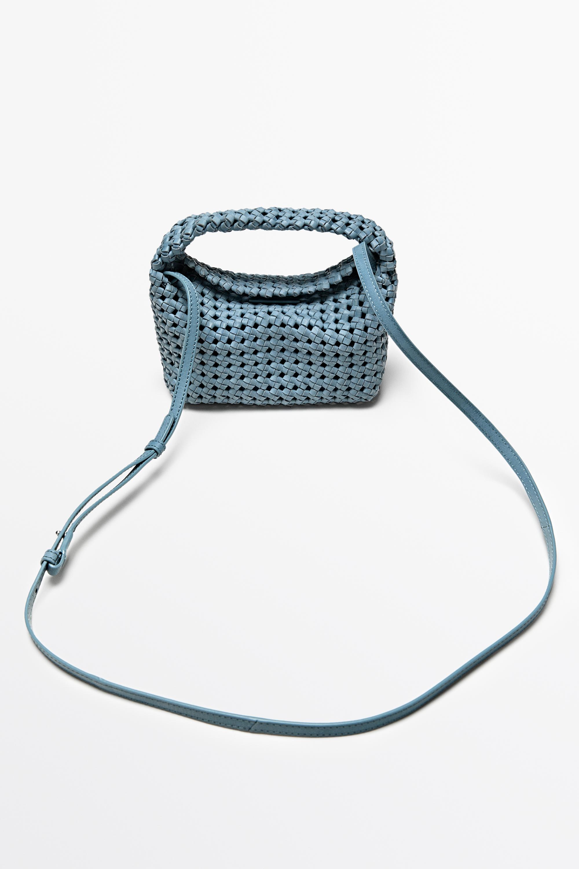 Mini sac en cuir tressé